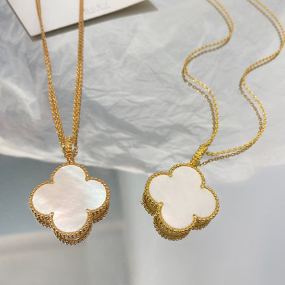 [Regal Gem]CLOVER 25MM MOP LARGE PENDANT NECKLACE