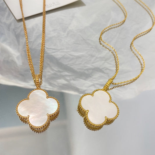 [Regal Gem]CLOVER 25MM MOP LARGE PENDANT NECKLACE