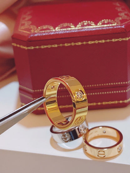[Regal Gem]Three-Diamond Ring