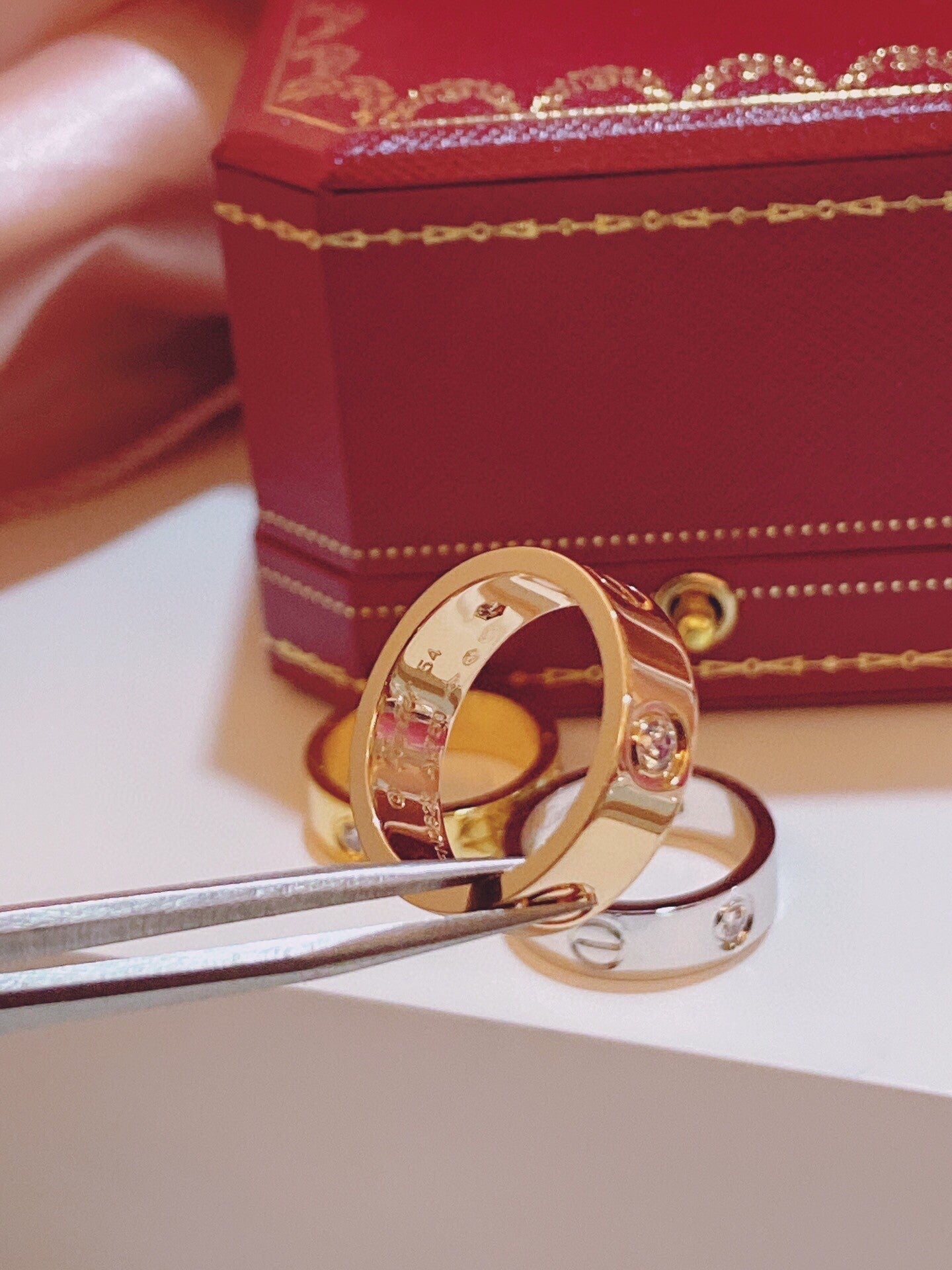 [Regal Gem]Three-Diamond Ring