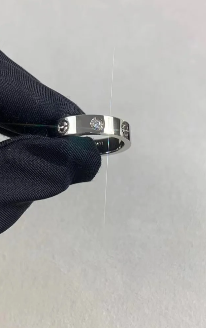 [Regal Gem]LOVE RING 4MM 1 DIAMOND SILVER