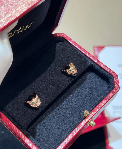 [?Regal Gem]CHRRTAH-PRINT STUD EARRINGS, THREE COLORS