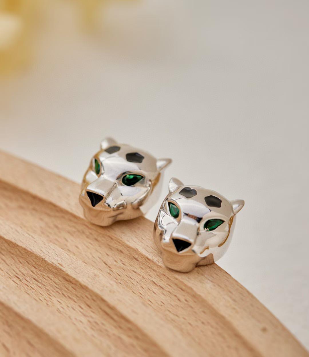 [?Regal Gem]CHRRTAH-PRINT STUD EARRINGS, THREE COLORS