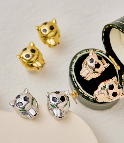 [?Regal Gem]CHRRTAH-PRINT STUD EARRINGS, THREE COLORS