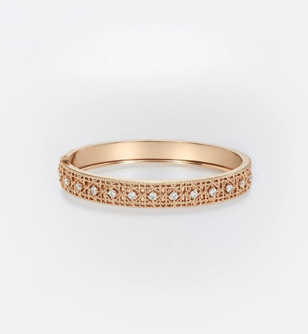 [?Regal Gem]2026 WOVEN-PATTERN BRACELET SET WITH FULL DIAMOND INLAY THREE-COLORS