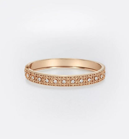 [?Regal Gem]2026 WOVEN-PATTERN BRACELET SET WITH FULL DIAMOND INLAY THREE-COLORS