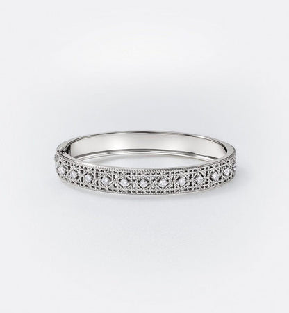 [?Regal Gem]2026 WOVEN-PATTERN BRACELET SET WITH FULL DIAMOND INLAY THREE-COLORS
