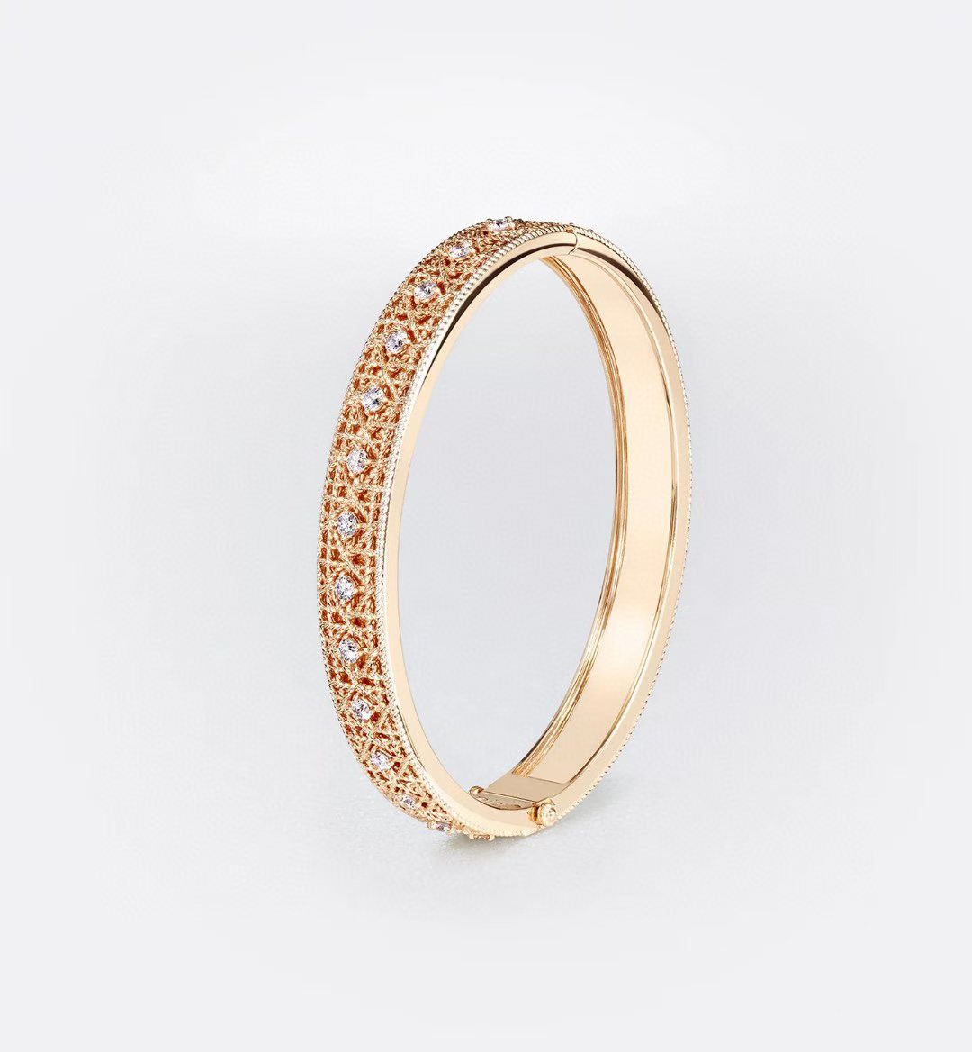 [?Regal Gem]2026 WOVEN-PATTERN BRACELET SET WITH FULL DIAMOND INLAY THREE-COLORS