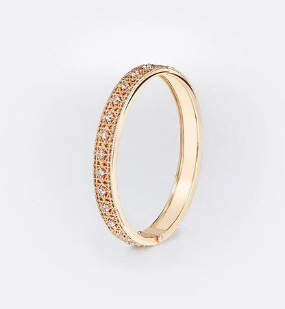 [?Regal Gem]2026 WOVEN-PATTERN BRACELET SET WITH FULL DIAMOND INLAY THREE-COLORS