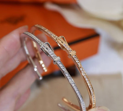 [?Regal Gem]DIAMOND-ENCRUSTED BRACELET THREE COLORS