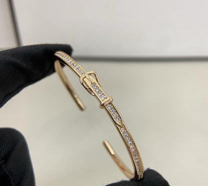 [?Regal Gem]DIAMOND-ENCRUSTED BRACELET THREE COLORS