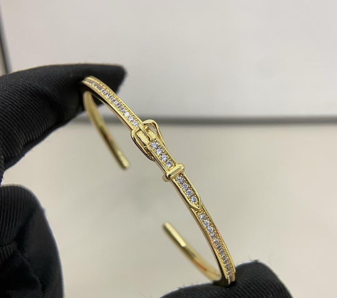 [?Regal Gem]DIAMOND-ENCRUSTED BRACELET THREE COLORS