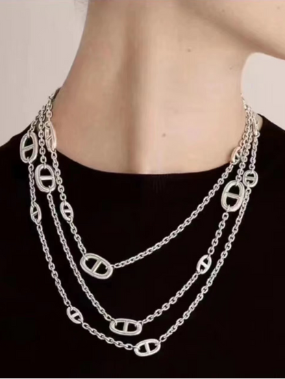 [Regal Gem]Classic Silver Sweater Chain
