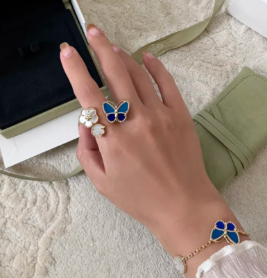 [Regal Gem]NEW TWIN BUTTERFLY LUCKY RING