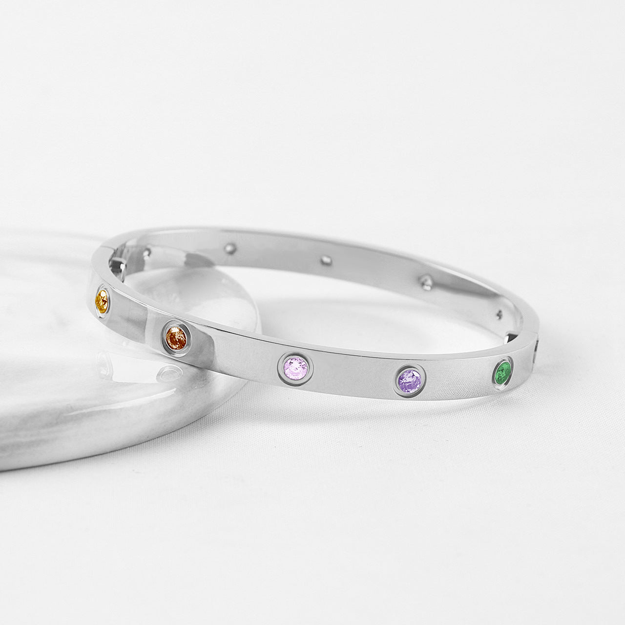 [Regal Gem]2026 NEW 6.1MM COLORED GEMSTONE BRACELET