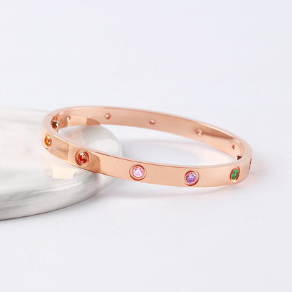 [Regal Gem]2026 NEW 6.1MM COLORED GEMSTONE BRACELET
