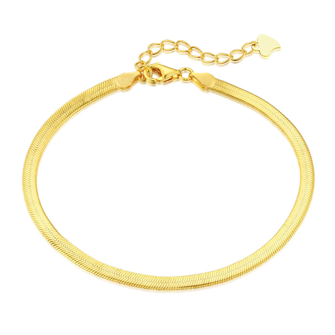 [Regal Gem Jewelry]Flat Snake Bone Chain Blade Necklace