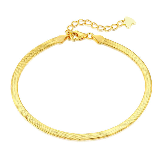 [Regal Gem Jewelry]Flat Snake Bone Chain Blade Necklace
