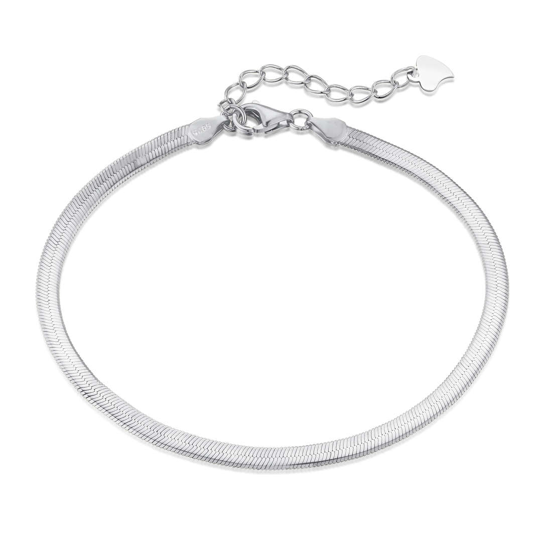 [Regal Gem Jewelry]Flat Snake Bone Chain Blade Necklace