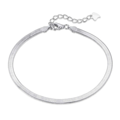 [Regal Gem Jewelry]Flat Snake Bone Chain Blade Necklace