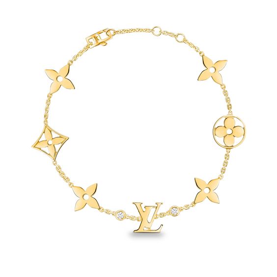 [Regal Gem]STAR AND SUN 7 MOTIFS GOLD BRACELET