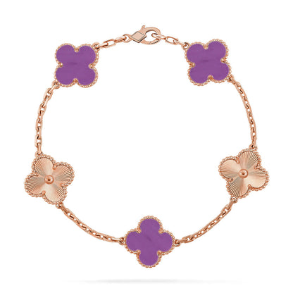 [Regal Gem] CLOVER 5 MOTIF VIOLET BRACELET COLLECTION
