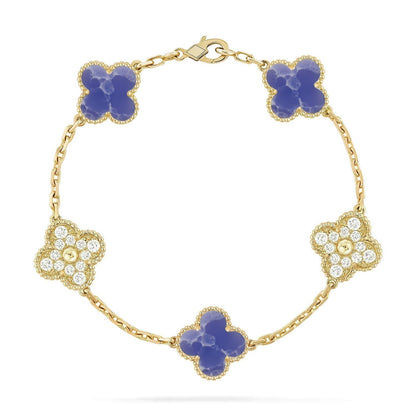 [Regal Gem]CLOVER 5 MOTIF BLUE VEINS BRACELET COLLECTION