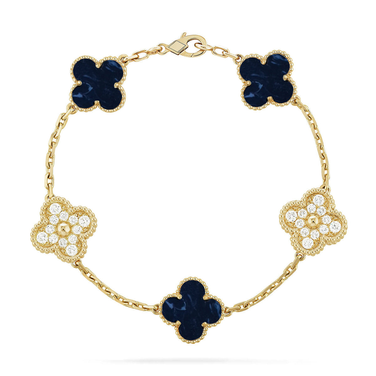 [Regal Gem]CLOVER 5 MOTIF PIETERSITE BRACELET COLLECTION