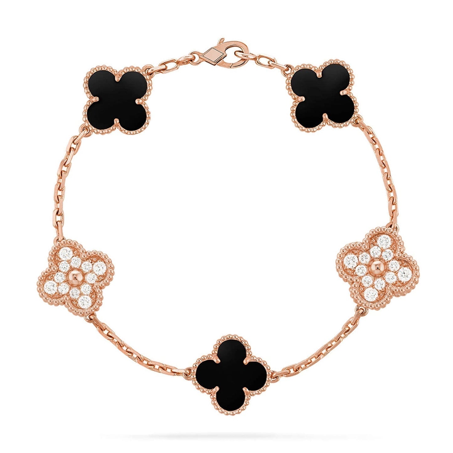 [Regal Gem] CLOVER 5 MOTIF ONYXS BRACELET COLLECTION