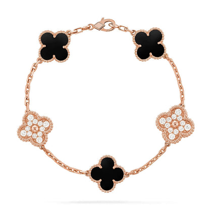 [Regal Gem] CLOVER 5 MOTIF ONYXS BRACELET COLLECTION