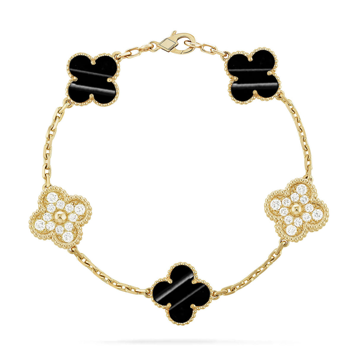 [Regal Gem] CLOVER 5 MOTIF PULSAR STONE BRACELET COLLECTION