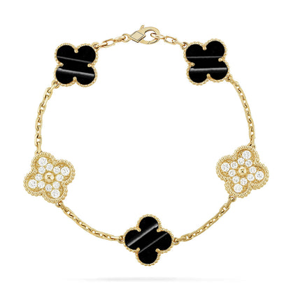 [Regal Gem] CLOVER 5 MOTIF PULSAR STONE BRACELET COLLECTION