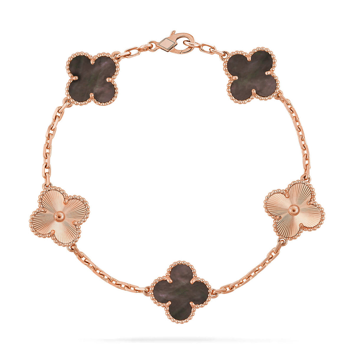 [Regal Gem] CLOVER 5 MOTIF GRAY MOP BRACELET COLLECTION