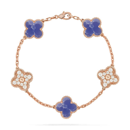 [Regal Gem]CLOVER 5 MOTIF BLUE VEINS BRACELET COLLECTION