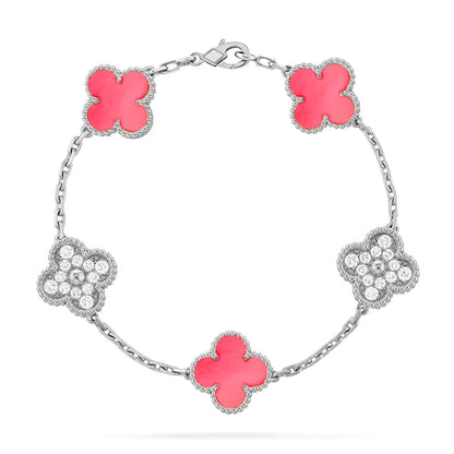 [Regal Gem] CLOVER 5 MOTIFS  PINK MOP BRACELET COLLECTION