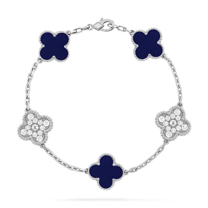 [Regal Gem]CLOVER 5 MOTIF LAPIS LAZULI BRACELET COLLECTION