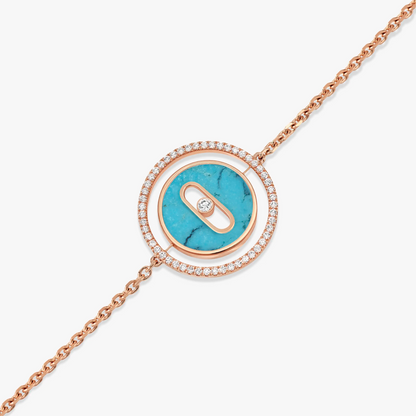 [Regal Gem]Demo MOVE TURQUOISE PINK GOLD DIAMOND BRACELET