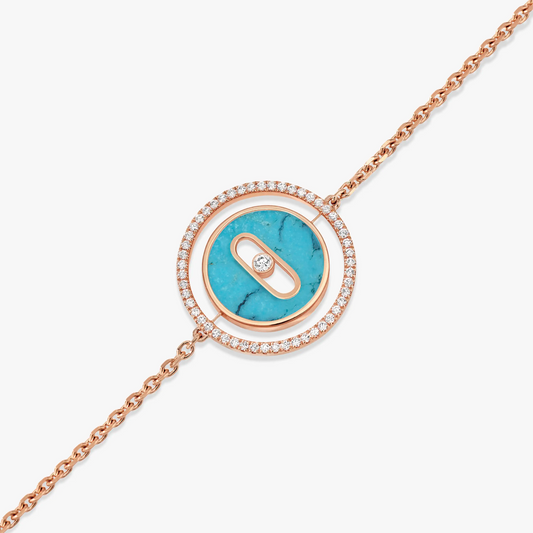 [Regal Gem]Demo MOVE TURQUOISE PINK GOLD DIAMOND BRACELET