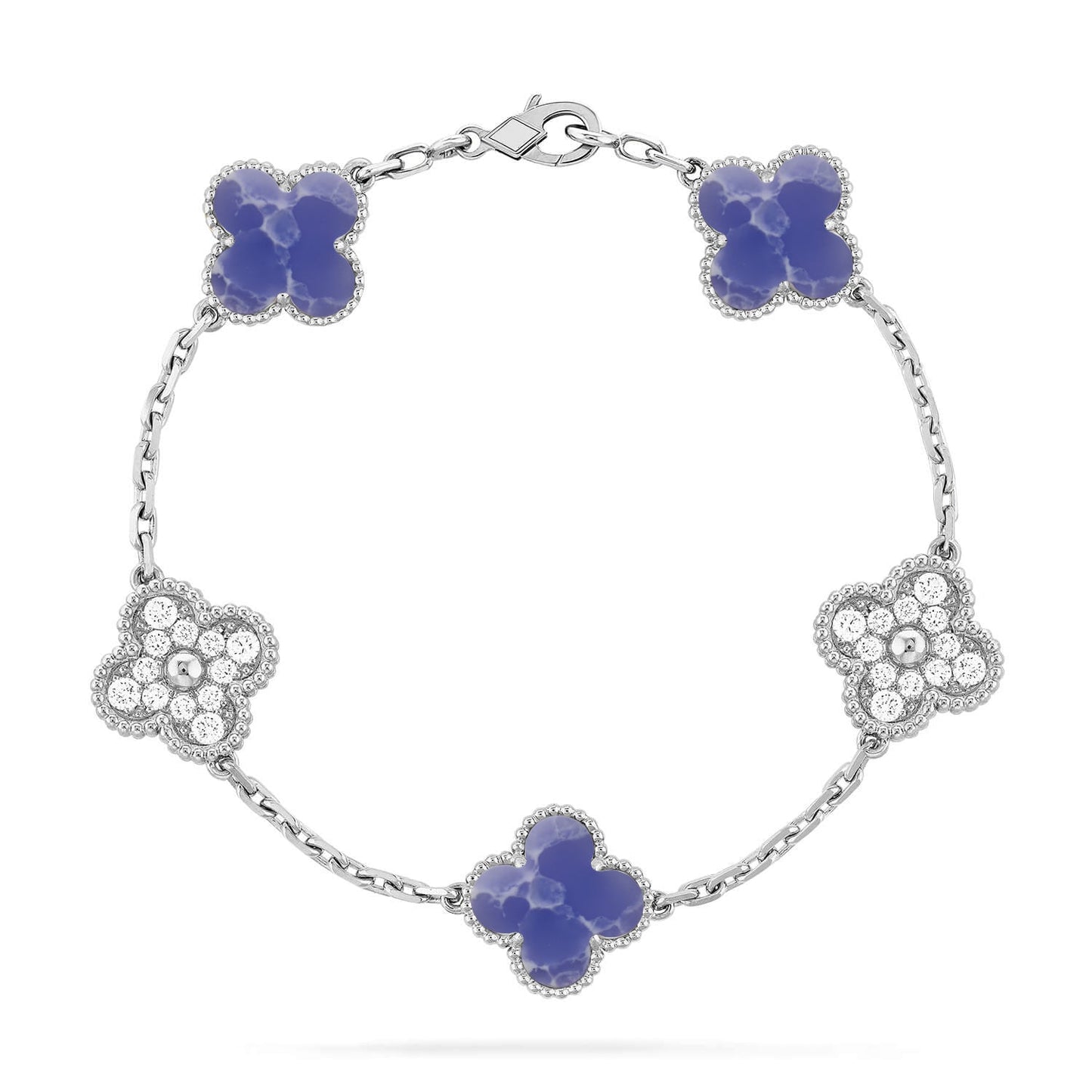 [Regal Gem]CLOVER 5 MOTIF BLUE VEINS BRACELET COLLECTION