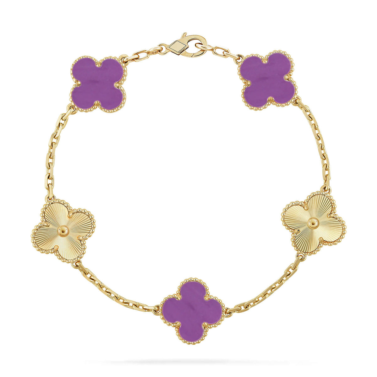 [Regal Gem] CLOVER 5 MOTIF VIOLET BRACELET COLLECTION
