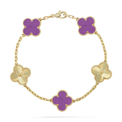 [Regal Gem] CLOVER 5 MOTIF VIOLET BRACELET COLLECTION