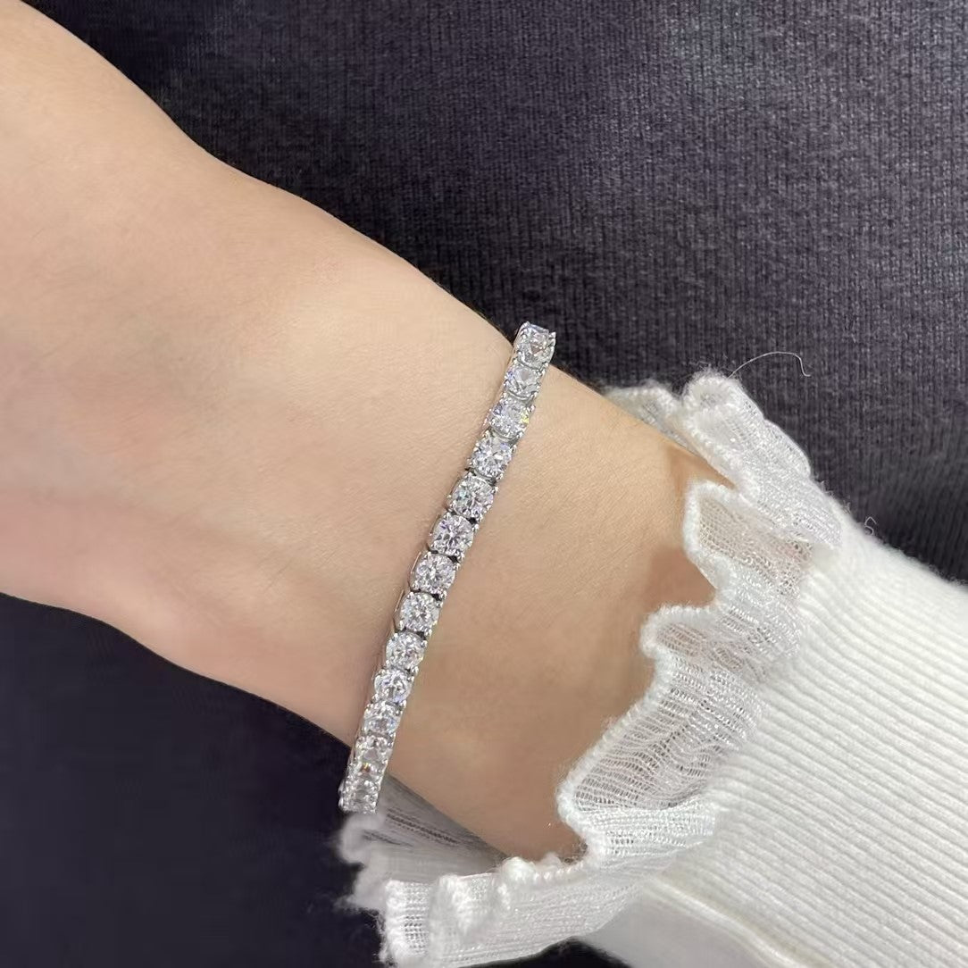 [Regal Gem jewelrys]TENNIS BRACELET WITH FULL DIAMOND SETTING