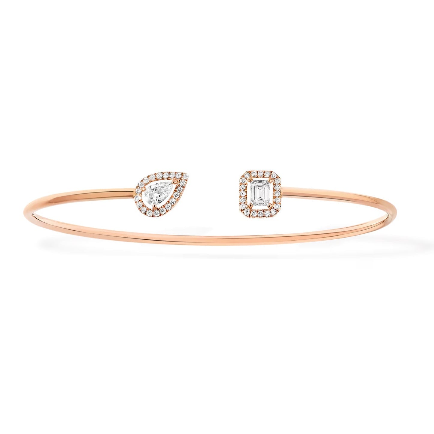 [Regal Gem]JONC FLEX MY TWIN TOI & MOI SILVER DIAMOND BRACELET