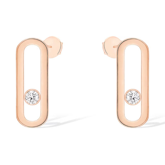 [Regal Gem]MOVE UNO SMALL 1 DIAMOND EARRINGS