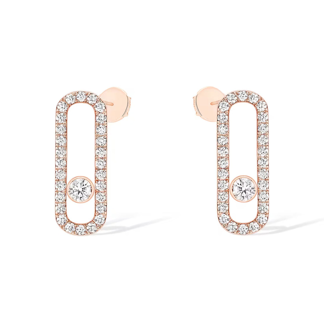 [Regal Gem]MOVE UNO STUD DIAMOND PAVED EARRINGS