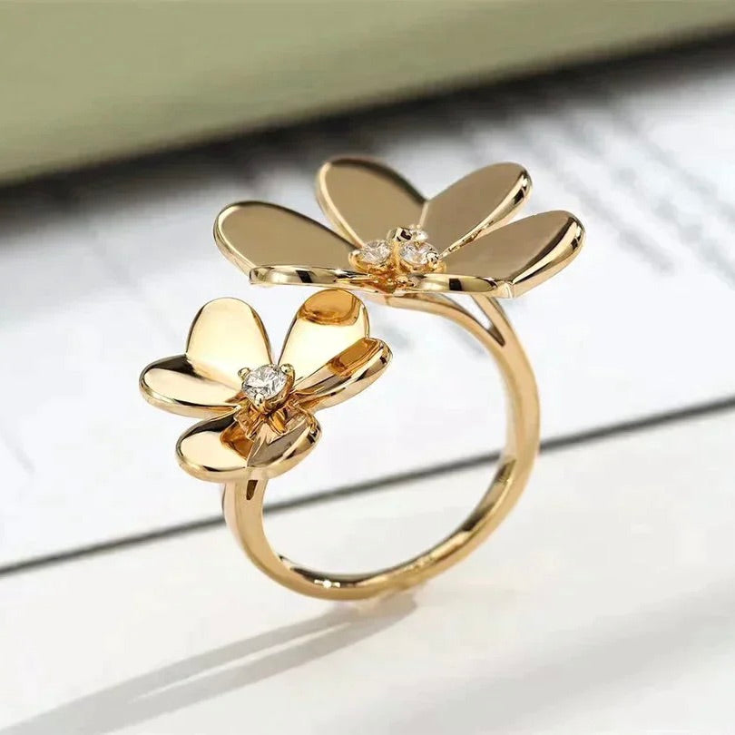 [Regal Gem]CLOVER COMOS GOLD DIAMOND RING