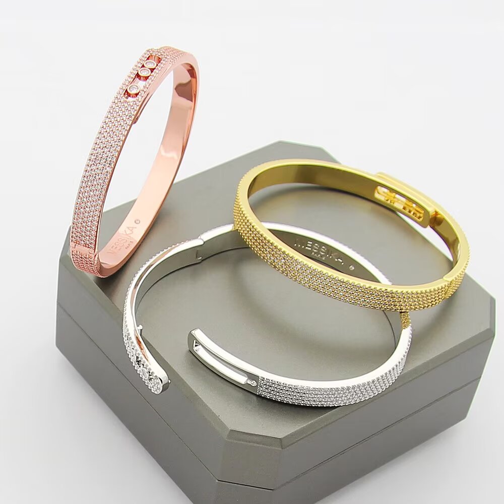 [Regal Gem]Move Noa Full Pavé Diamond Bangle Bracelet