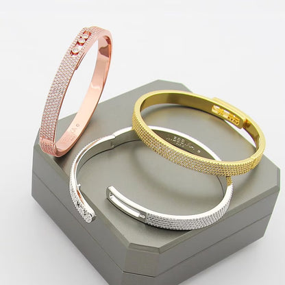 [Regal Gem]Move Noa Full Pavé Diamond Bangle Bracelet