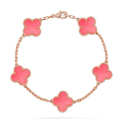 [Regal Gem] CLOVER 5 MOTIFS  PINK MOP BRACELET COLLECTION