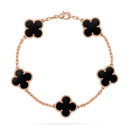 [Regal Gem] CLOVER 5 MOTIF ONYXS BRACELET COLLECTION